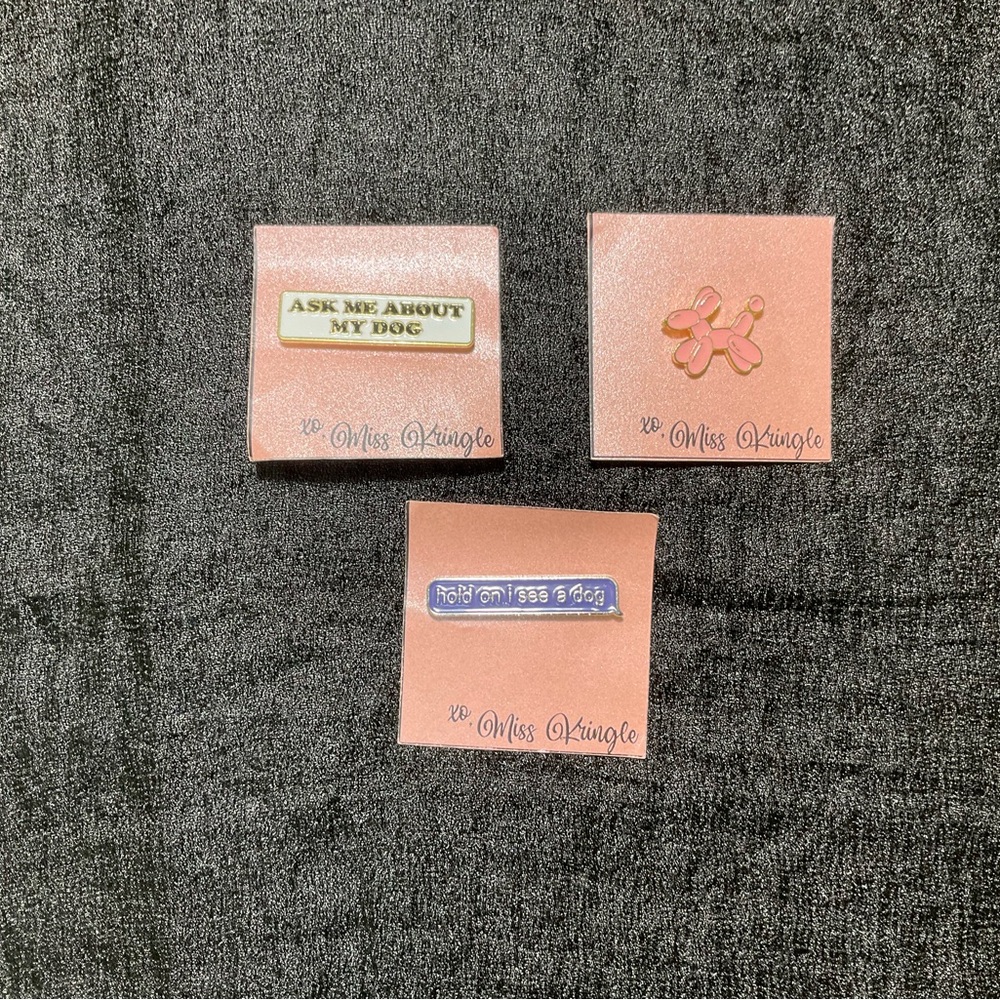 Miss Kringle Enamel Pin Set for Dog Lovers